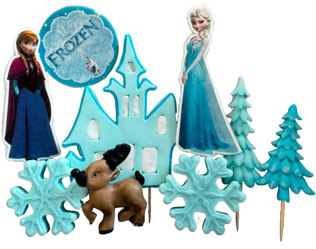 Set 9 decoratiuni comestibile din zahar, Frozen - Nati Shop